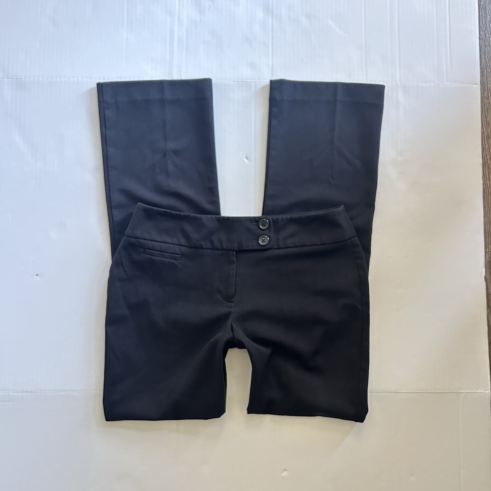 2000s Low Rise Flared Trousers Button Detail Office Siren Y2K Preppy Parisian